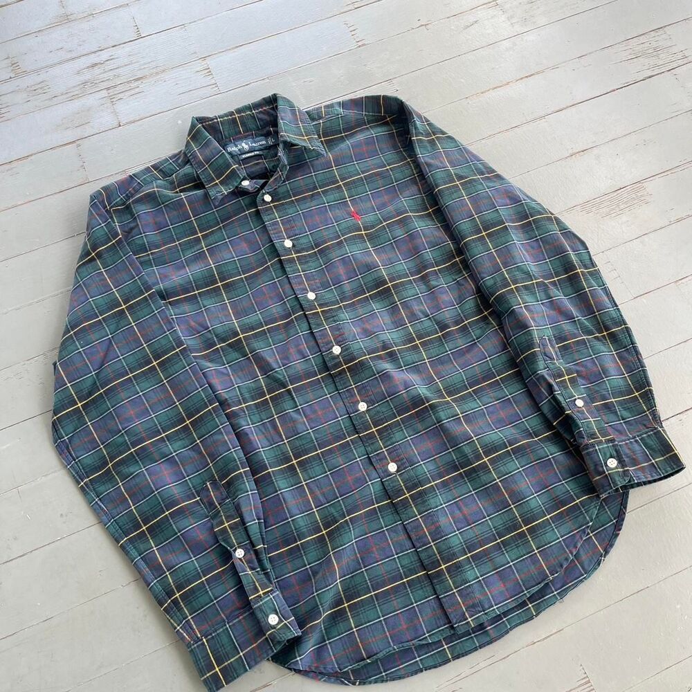 Vintage Ralph Lauren old money y2k plaid button up longsleeve shirt